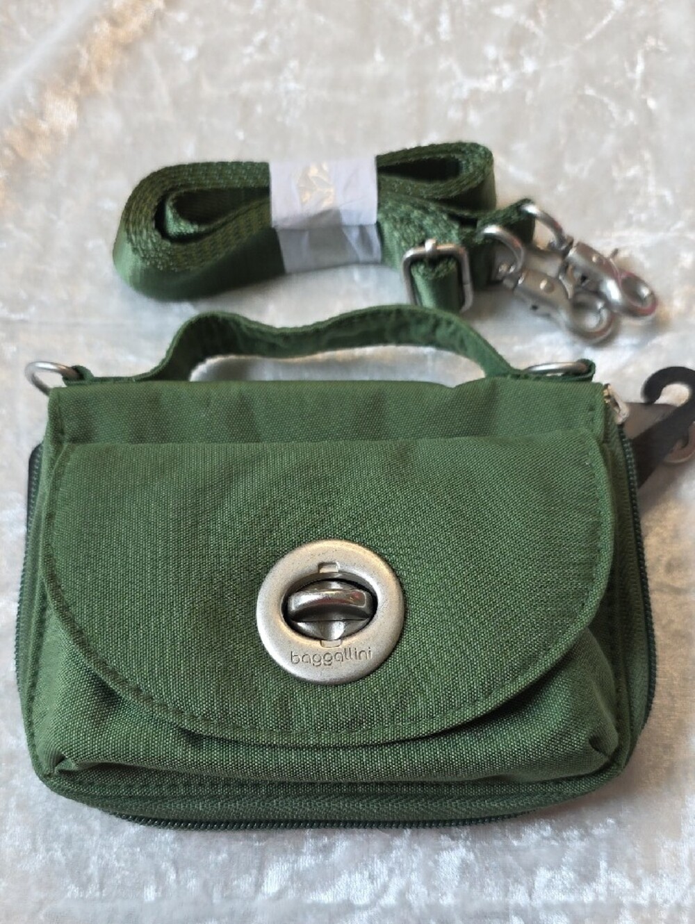Baggallini Thyme Green Mini Turn-Lock Crossbody - Picture 7 of 8